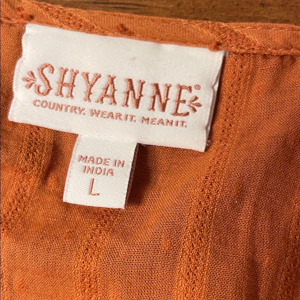 Shyanne Women's Swiss Dot Embroidered Smocked‎ Waist Tank Top M - Picture 4 of 7